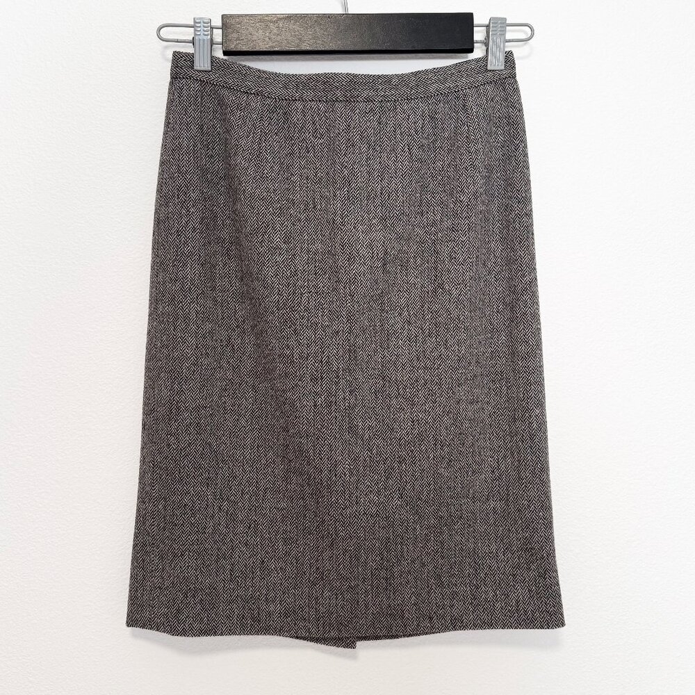 Agnes B. Paris Herringbone Pencil Skirt Size 38